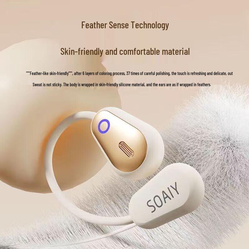 Soai GD36 Беспроводные спортивные наушники с костной проводимостью, открытого типа, с креплением на ухо, Bluetooth