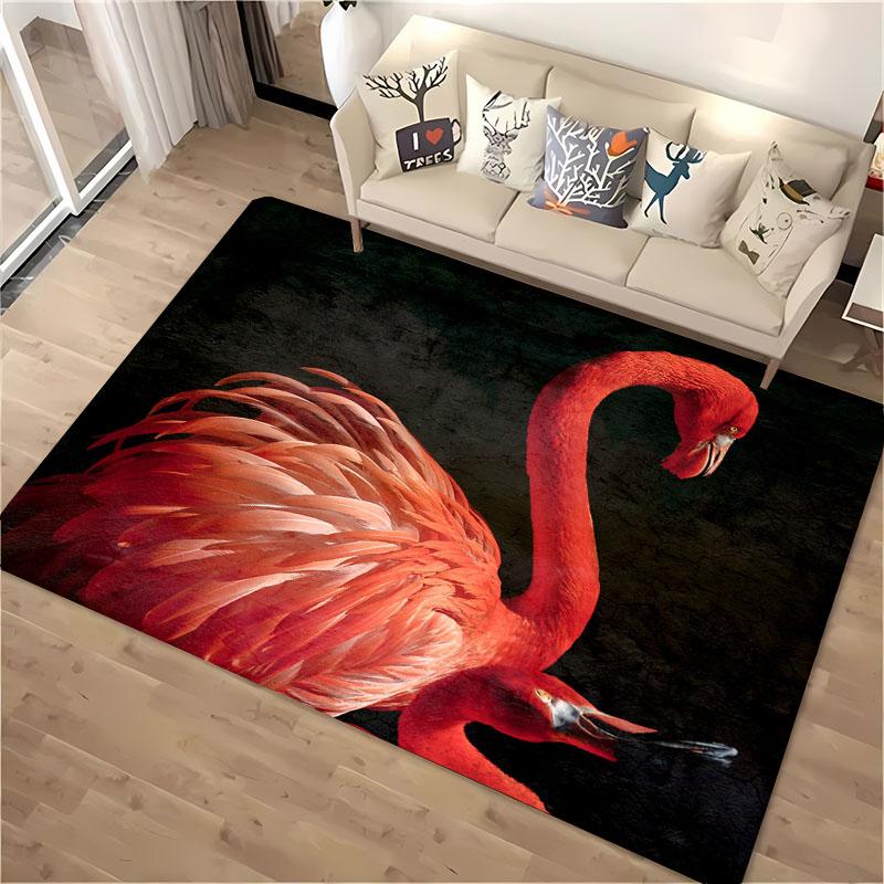 HD Printing Pink Flamingo Large Area Carpets for Home Living Room Kids Bedroom Sofa Doormat Kitchen Floor Rugs Anti-slip Decor