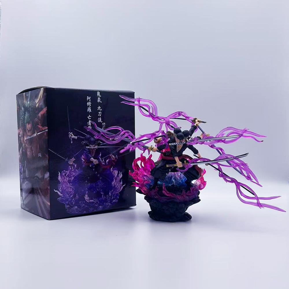 Figura de Ação Estilo Anime OnePiece Phantom RoronoaZoro Modelo de Estátua Colecionável Presentes para Desktop Modelo Artesanal