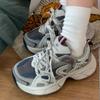 2025 Spring Women's Casual Thick-Soled Mesh Sneakers - Height-Increasing, Versatile, Breathable Dad Shoes