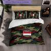 Hungary Football Pattern 3 Pieces Bedding Set Soft Microfiber Duvet Cover with Pillow Cases for Bedroom