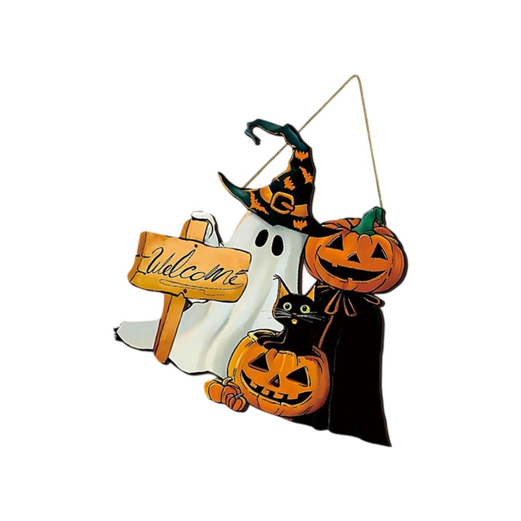 Halloween Ghost Wooden Sign For Spooky Home Decor Crafted From Durable Poplar Wood