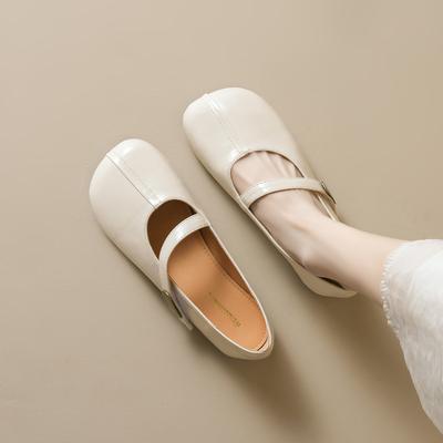 Weiwei Girl 993-8 с круглой головкой, мягкая подошва, одинарные туфли для женщин, весна 2025 г., новые туфли Мэри Джейн с плоским дном и поясом с одним словом