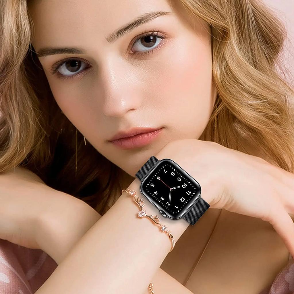 Milanese Loop Band for Apple watch Ultra 9 8 7 6 5 SE 45mm 49mm 44mm/41mm/40mm Metal Magnetic Strap iWatch 11 10 46mm 42mm Band