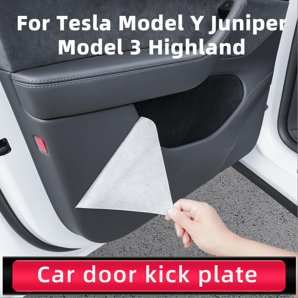 Car Door Anti-Kick Pad For Tesla Model Y Juniper 3 Highland Sticker Trim Kit Side Door Protector Cover Car Interior Decoration