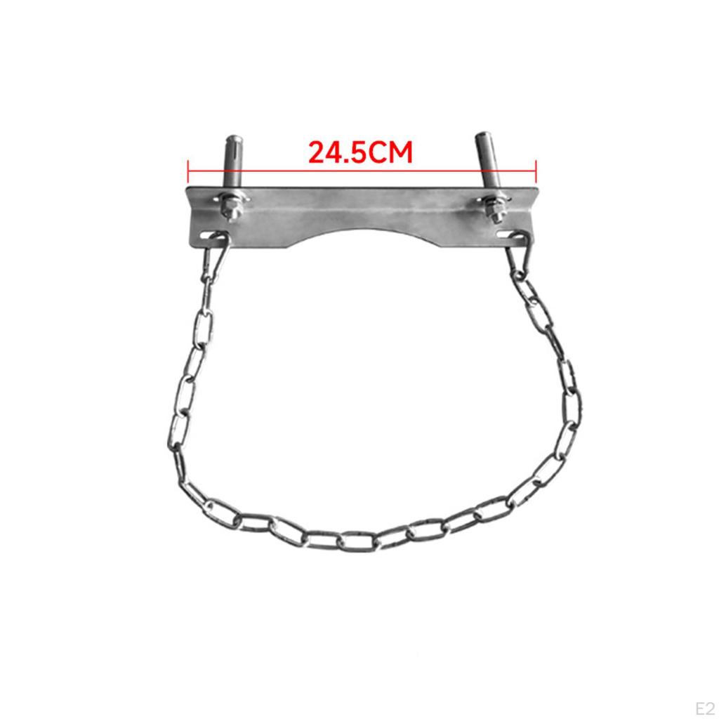 Heavy-Duty Gas Cylinder Mounting Bracket for Wall - Securely Holds 1 Bottle with Safety Chain