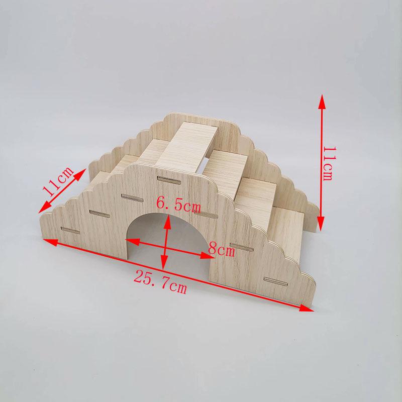 Hamster Solid Wood Villa: Nest, Hideaway, Toy & Ornament for Small Pets