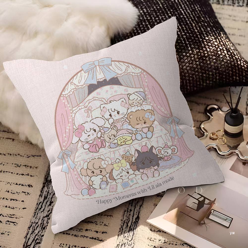 Cute M-Mikko I-Illustrations Personalized Pillow Dust Cover Bedroom Kids Party Decoration Pillowcase Birthday Children Gift