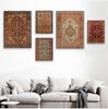 Oriental Rugs Pattern Vintage Posters and Prints Antique Persian Carpets Retro Wall Art Canvas Painting Pictures Home Decor No Frame
