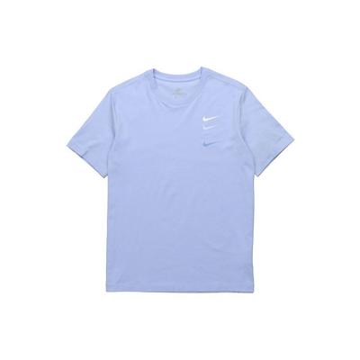 Футболка с коротким рукавом и логотипом Quadruple Swoosh Sport, мужские топы, синяя DC2716-431