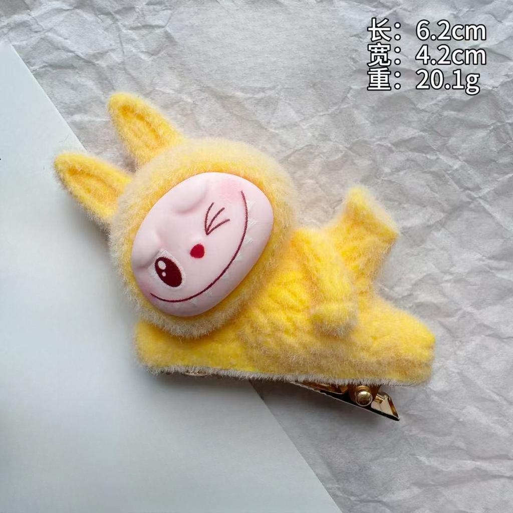 3Pcs/6pcs Flocking Doll Rab Hairpin Girl Anime Bangs Clip Hair Accessories Children's Gifts