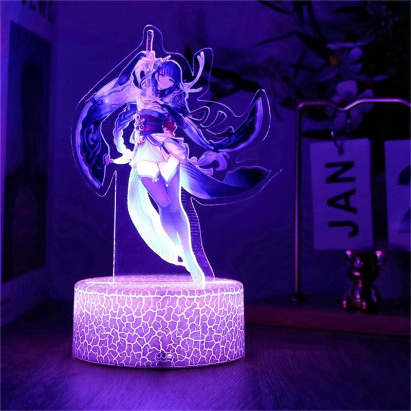 Anime 3D Lamp Signs LED Night Light Gengar Haunter Gastly Luminaria Illusion Sleeping Hone Kids Bedroom Decor Table Lamps Gifts