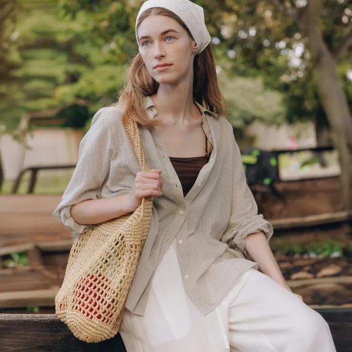 natural net bag (shoulder) - natural