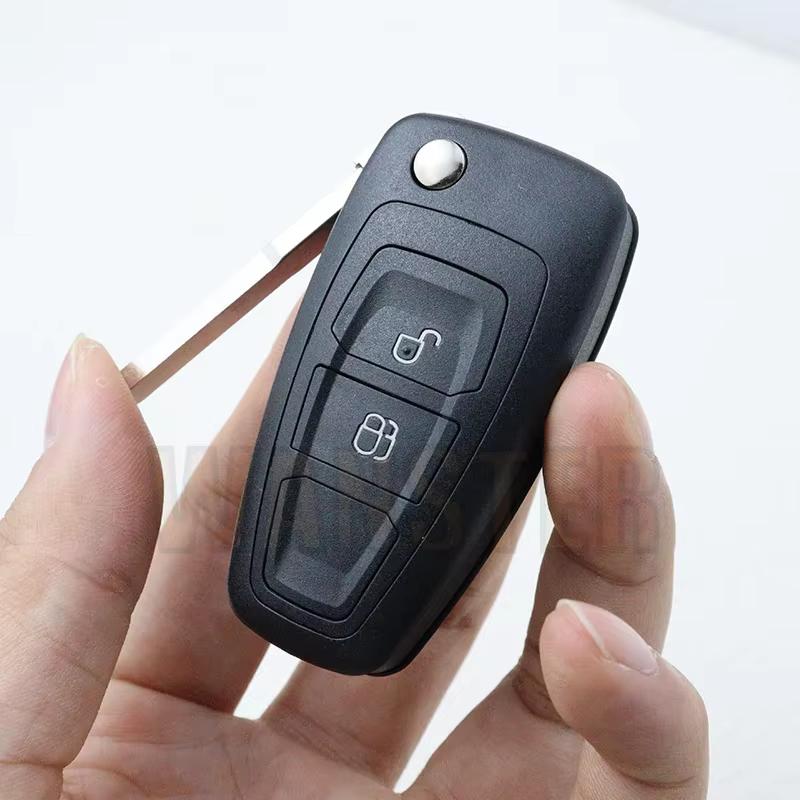 Чехол для автомобильного ключа с 2/3 кнопками для Ford Kuga C-Max S-Max Focus Fiesta Mondeo Galaxy, корпус чехла для автомобильного ключа с лезвием F021/Hu101