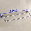 . Chrome Finish Stainless Steel Bathroom Accessory Double Towel Bar Towel Rail Towel Holder 60cm YT-10998