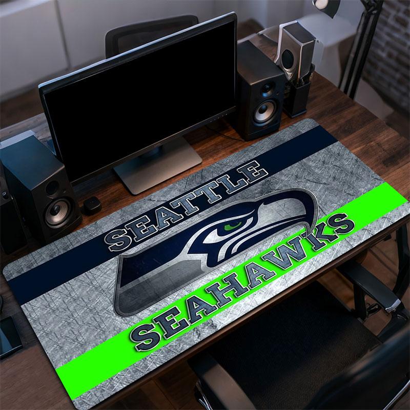 SEA Seahawks Mouse Pad, Large Gaming Desk Mat, Non-slip XXL Mousepad for Laptop & Tablet, Mini PC Playmat with Stitched Edges