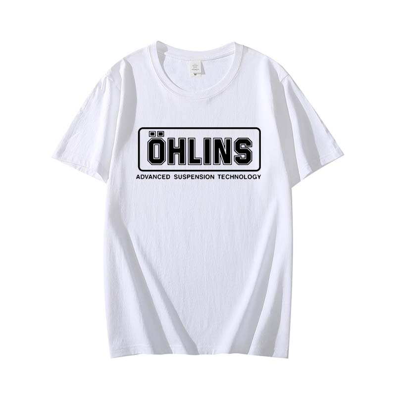 Женская мода хлопковая футболка с принтом OHLINS летняя одежда повседневная модная мужская женская футболка с круглым вырезом и короткими рукавами Harajuku