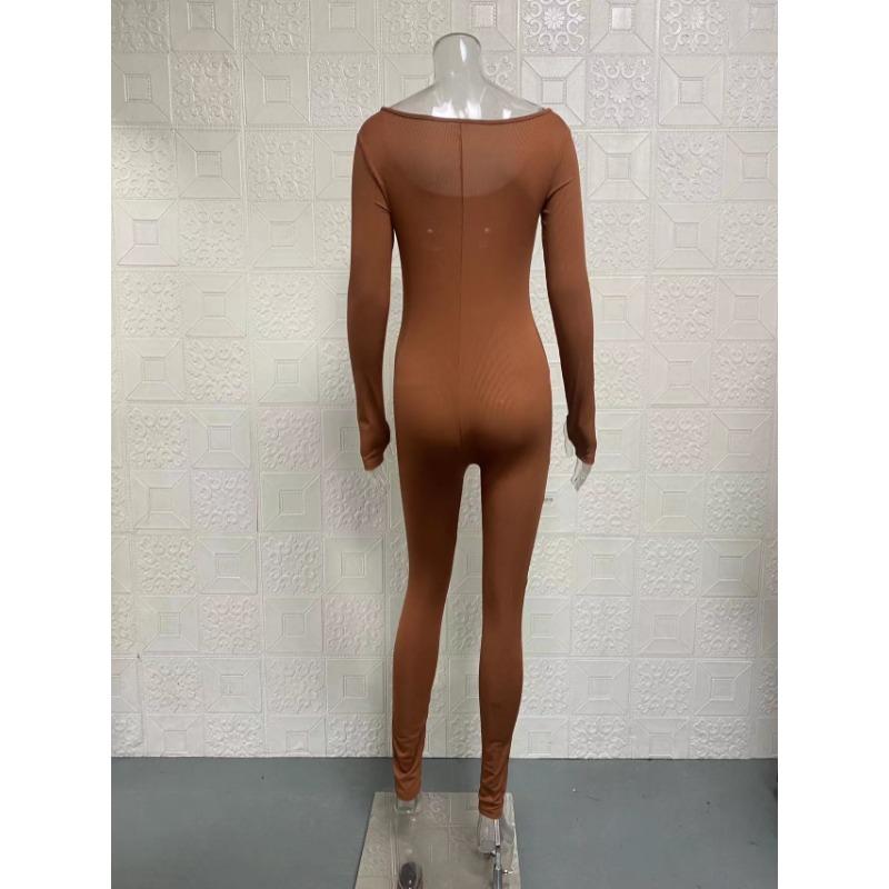 Spring Autumn Square Neck Women Yoga Bodysuit Plus Size Long Sleeve Sports Hip Lift Sexy Playsuit Solid Color Fitness Bodycon Women's Clothing 3521