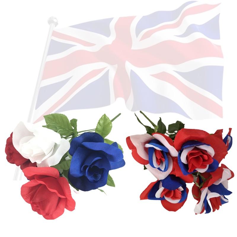 Celebrate The Queen's Platinum Jubilee With This Red White And Blue Flower Bouquet Decor
