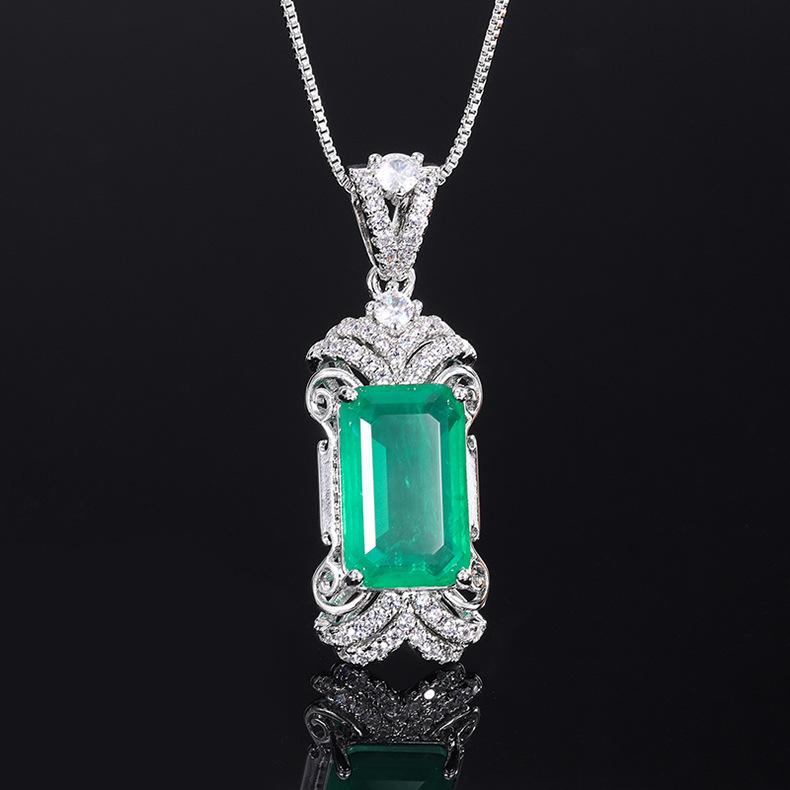 Подвеска с турмалином, изумрудное ожерелье премиум-класса, женская подвеска с сапфиром Параиба
