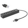 USB 3.0 Хаб 7-портовый Сплиттер с Синим Светодиодным Индикатором Высокоскоростной 5 Гбит/с BYLP107 DC 5V