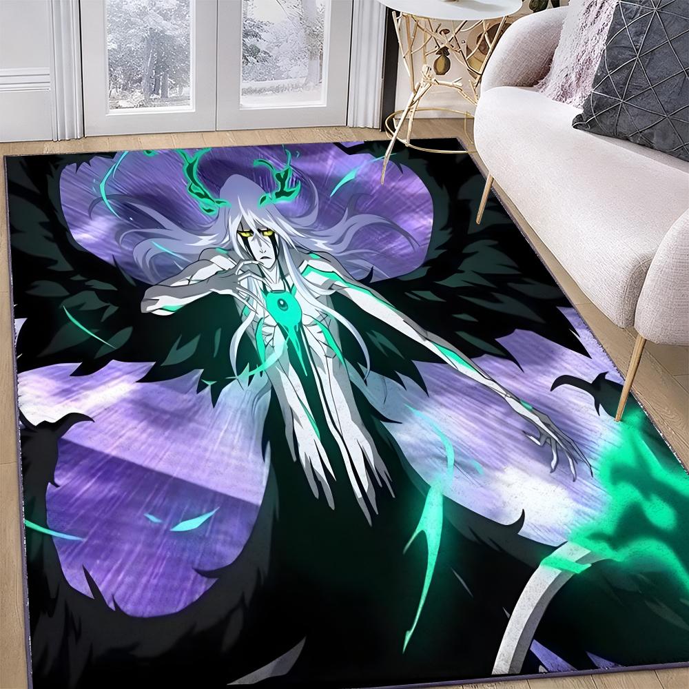Floor Mat Soft Flannel Rug Non Slip Absorbent Mat for Bathroom Bedroom Home Decor Anime B Bleach