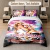 Sabrina Carpenter 3Pcs Bedding Set, Personalized Custom Name Text, 1 Duvet Cover & 2 Pillowcases For Bedroom