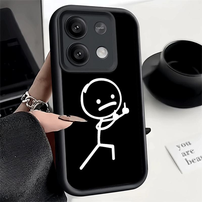 Чехол для телефона Xiaomi Redmi Note 15 14 13 Pro Plus Funny Stickman Matchman Shell 12S 11 11S 11T 5G 14S из мягкого силикона.
