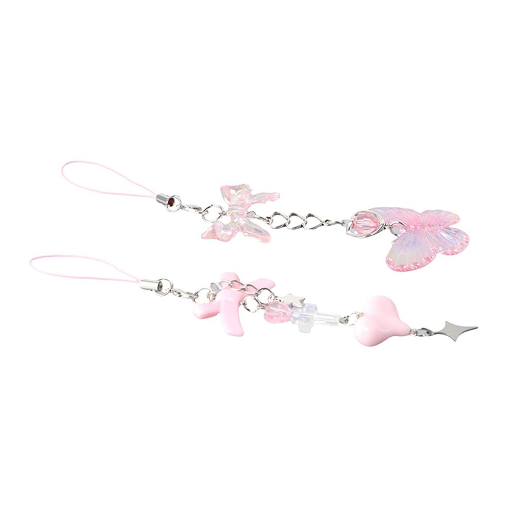 Sweet Love Beaded Chain Bag Charms Mobile Lanyard Mobile Phone Strap Phone Pendant Cellphone Strap