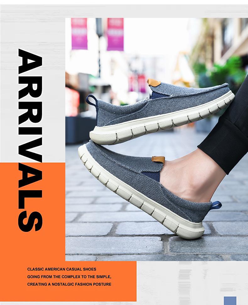 Мужские дышащие парусиновые слипоны, устойчивые к запаху и легкие, повседневная спортивная обувь для вождения, большой размер 47