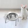Raised Cat Bowl Dog Water Food Anti Slip 15° Tilted Stable Elevated Pet Feeder with Stand for