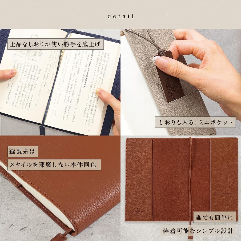 Книга Мягкая обложка Настоящая Закладка Мягкая обложка Растительного дубления Книга BKC1 [BLUE SINCERE] Обложка, Размер, Кожа, Включено, Обложка, Коровья кожа, Блокнот, Обложка,