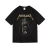 Мужская футболка Streetwear Хэви-метал группа Metallica Оверсайз футболка Мужская Модная Короткий рукав Хлопок Высокое качество Свободная Повседневная Женская Мужская Одежда
