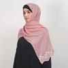 Большой шарф с хлопковым ощущением для женщин, однотонный фуляр, роскошный хиджаб, длинная бандана, шали и накидки для вечернего платья