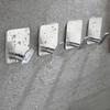 4pcs/set 304 Stainless Steel Self Adhesive Hooks, Stick On Hooks Holder For Tea Towel Robe Coat - DD