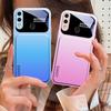 Фиолетово-синяя комбинация Для Samsung A73 72 71 A70 56 55 54 A53 52 51 50 42 A35 A34 33 32 31 26 25 24 23 22 30 стеклянный чехол для телефона