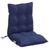 Low Back Chair Cushions 4 pcs Navy Blue Oxford Fabric