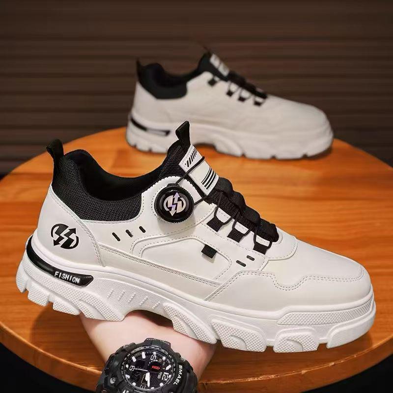 Low Top Slip On Rotating Button Waterproof Casual Sports Shoes For Men