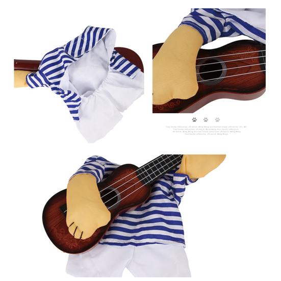 Хэллоуин Платье для преображения питомца Забавный костюм гитариста для собак кошек Платье для питомца для фестивалей вечеринок