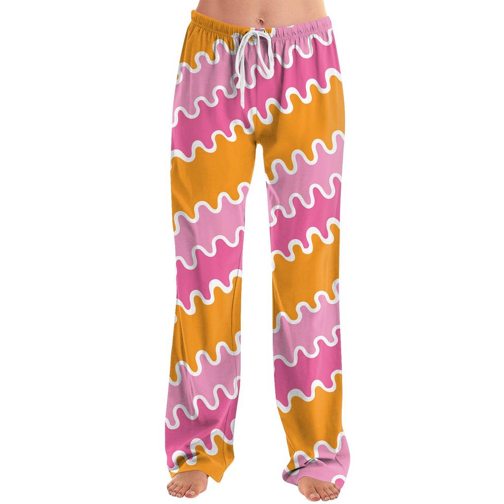 Женские модные свободные повседневные брюки с пасхальным принтом