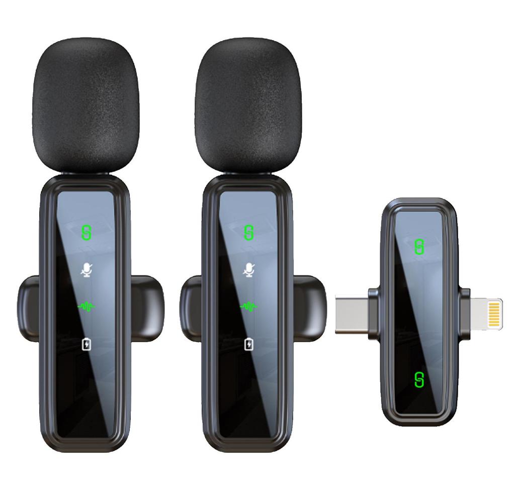 J86 Dual Wireless Lapel Microphone - Noise Reduction for Live Broadcasts