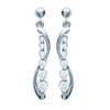 [J7105] - Silver Earrings 'Goddess' Silver White - 33x6 Mm