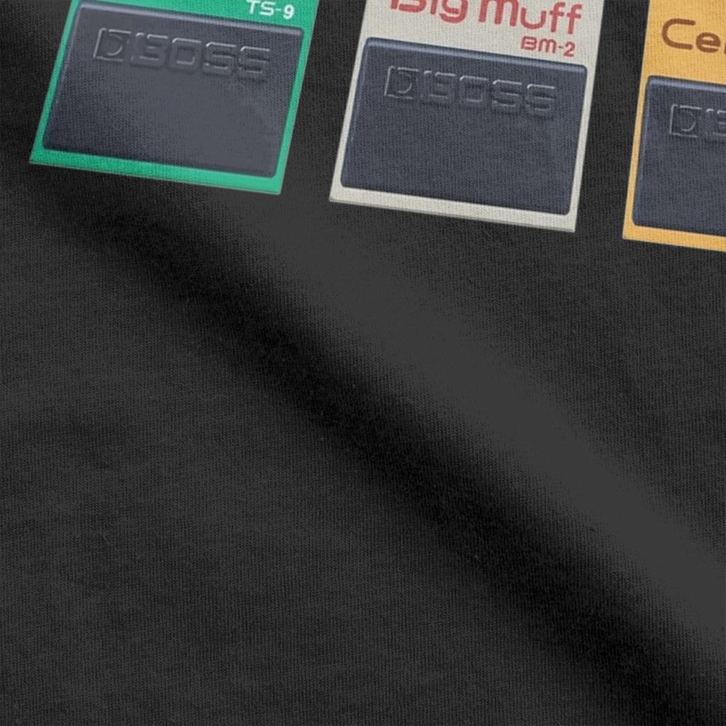 Fictional Pedal Trio Big Muff Guitar Pedal Effect Shoegaze Мужские футболки Винтажные футболки Футболки с круглым воротником Хлопок Идея для подарка