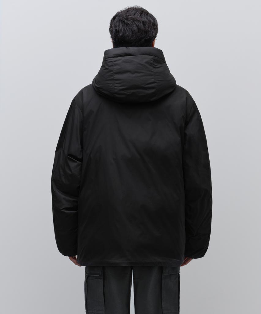 Musinsa Standard Non-Quilted Hooded Padded Jacket [Black]