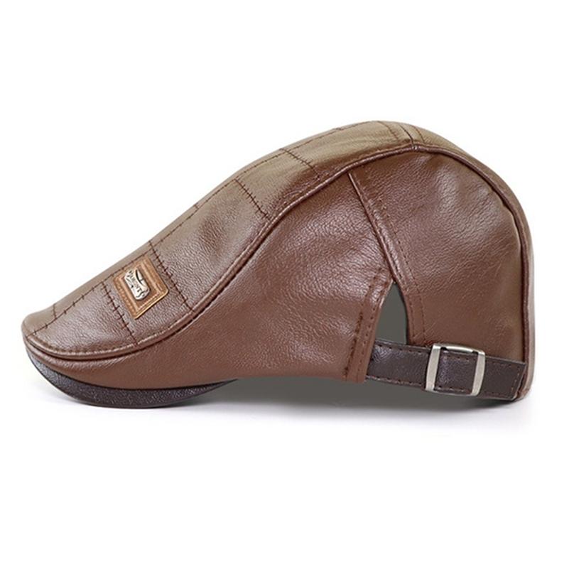 Мужская кепка из искусственной кожи