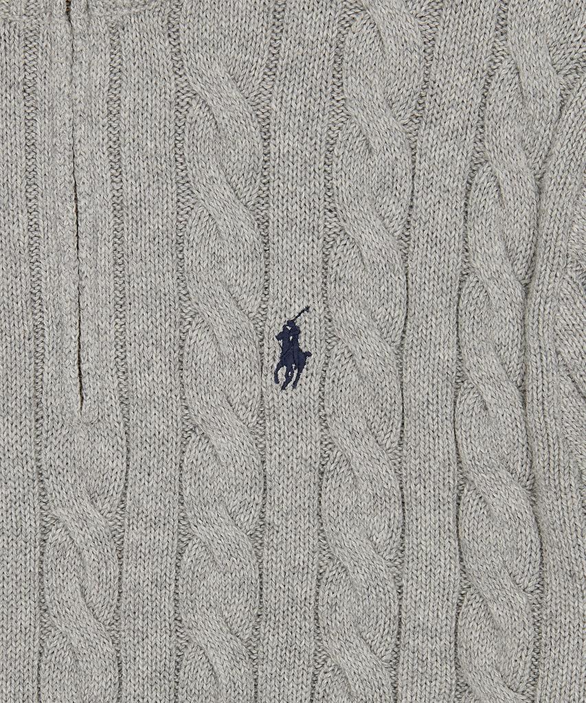 POLO RALPH LAUREN Cable Knit Cotton Sweater - Grey
