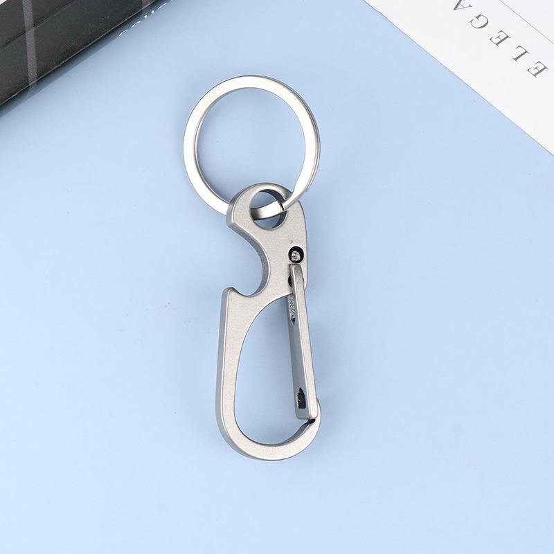 1 шт. Карабин из титанового сплава, многофункциональный брелок, уличная поясная подвесная цепочка, кольцо-пряжка, открывалка для пивных бутылок, EDC-инструмент