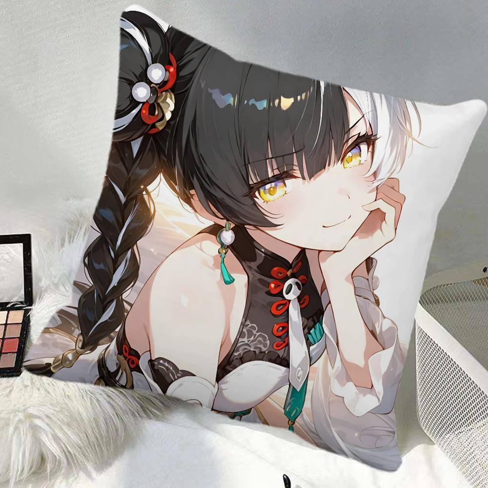 Zenless Zone Zero Dialyn Game Pillow Case Square Pillow Bedroom Sofa Leisure Comfort Cushion Car Home Decoration
