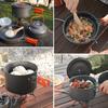 Outdoor Camping Cookware Kit, Aluminum Cooking Set, Water Kettle, Pan Pot, Travelling Hiking, Picnic BBQ Tableware, Picnic Equip