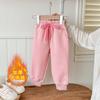 Детские осенне-зимние спортивные штаны, свободные и универсальные повседневные спортивные брюки для мальчиков и девочек, детские длинные штаны с плюшем